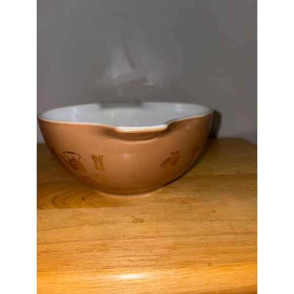 Vintage 4 Quart Pyrex Early Americana Cinderella Bowl 444 Handles #26 Bowl Dish - Picture 4 of 9